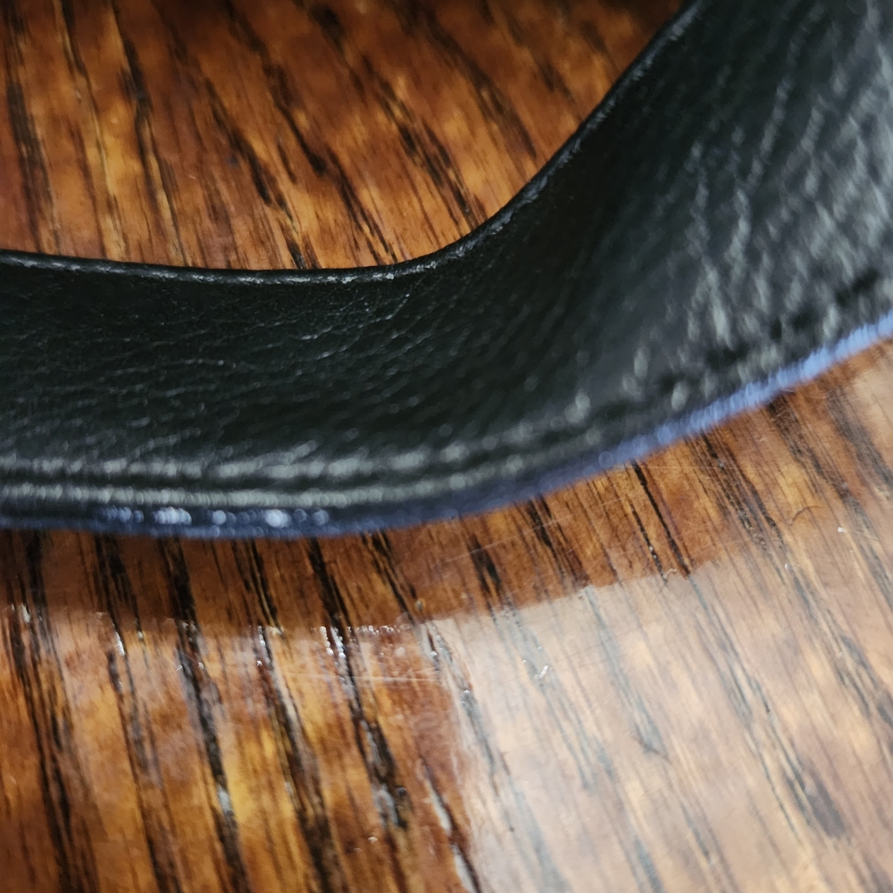 Vintage Black Pebble Genuine Leather Rolfs Shoulder Bag Purse - Picture 12 of 14